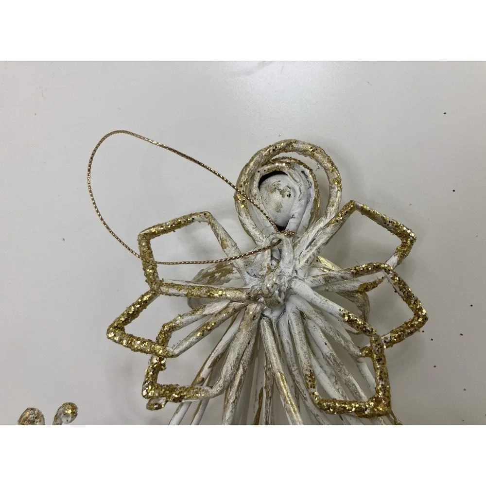 Unique‎ Set of 3 Vtg Wire Angel Ornaments 5.75